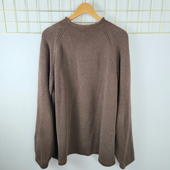 J. Crew Roll Neck OarsmanBrown Taupe Heavyweight Cotton Sweater - Picture 2 of 10